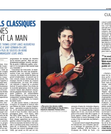 Article du Figaro - Les Étoiles du Classique à Saint-Germain-en-Laye