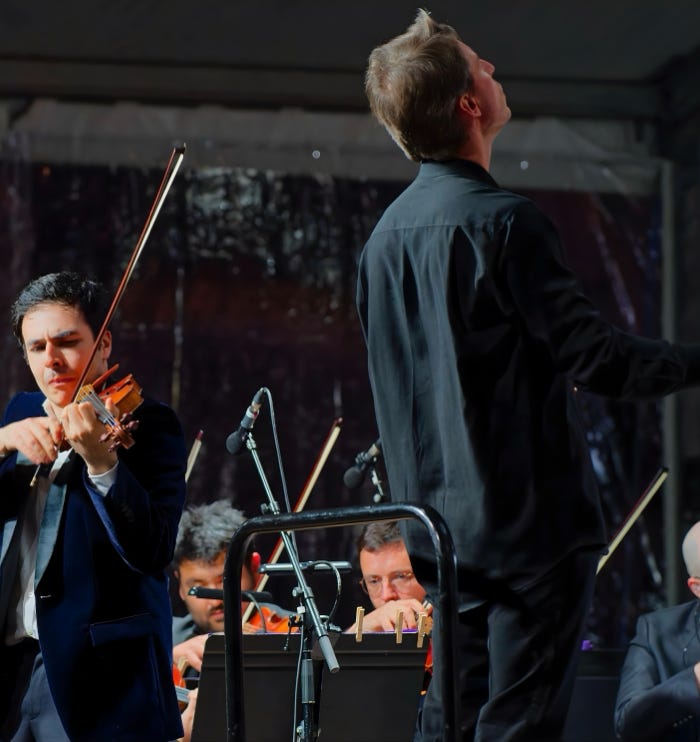 Thomas Lefort 2024, violoniste, avec Julien Leroy, chef d'orchestre