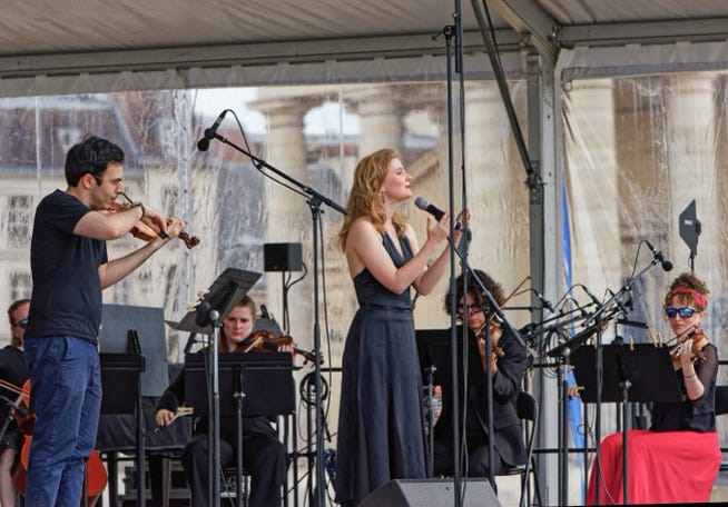 Thomas Lefort 2024, violoniste, avec Marie Oppert, chanteuse